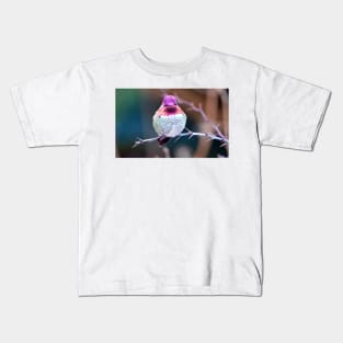 Anna's Hummingbird on a Barberry Bush Kids T-Shirt